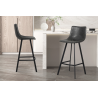 Tabouret de bar Ozan PU Noir - Style et Confort