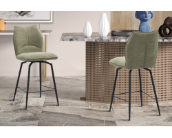 Chaise de comptoir 'Lara' Tissu Ote Sea 173 Pivotant Sable - Élégance et Confort