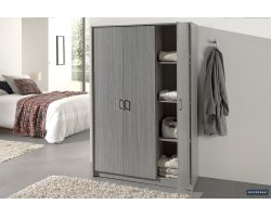 Armoire Ray 3 portes Chêne gris - Meuble élégant et fonctionnel