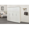 Armoire 'Mike' 4 portes Blanc - Meubles modernes