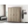 Armoire 'Mike' 4 portes Sonoma - Mobilier moderne et fonctionnel