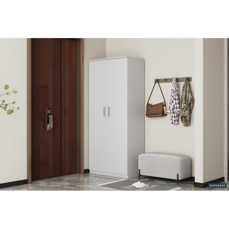 Rangement chaus. 'Mike' 2 portes blanc - Meubles modernes