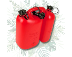 Bidon double 5L et 3L OREGON - Transport de carburant sécurisé