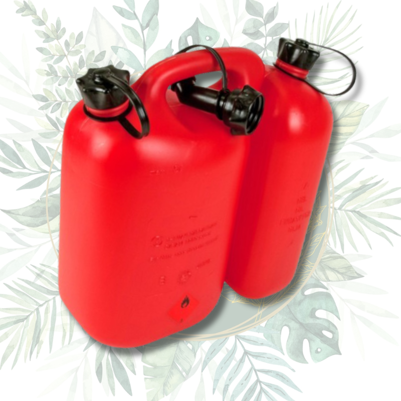 Bidon double 5L et 3L OREGON - Transport de carburant sécurisé