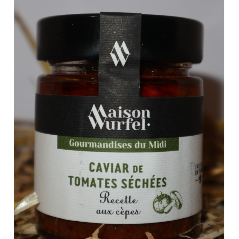 Caviar de tomates séchées recette aux cèpes - Épicerie Fine
