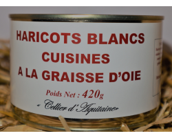Haricots blancs cuisinés à la graisse d'oie - Épicerie fine