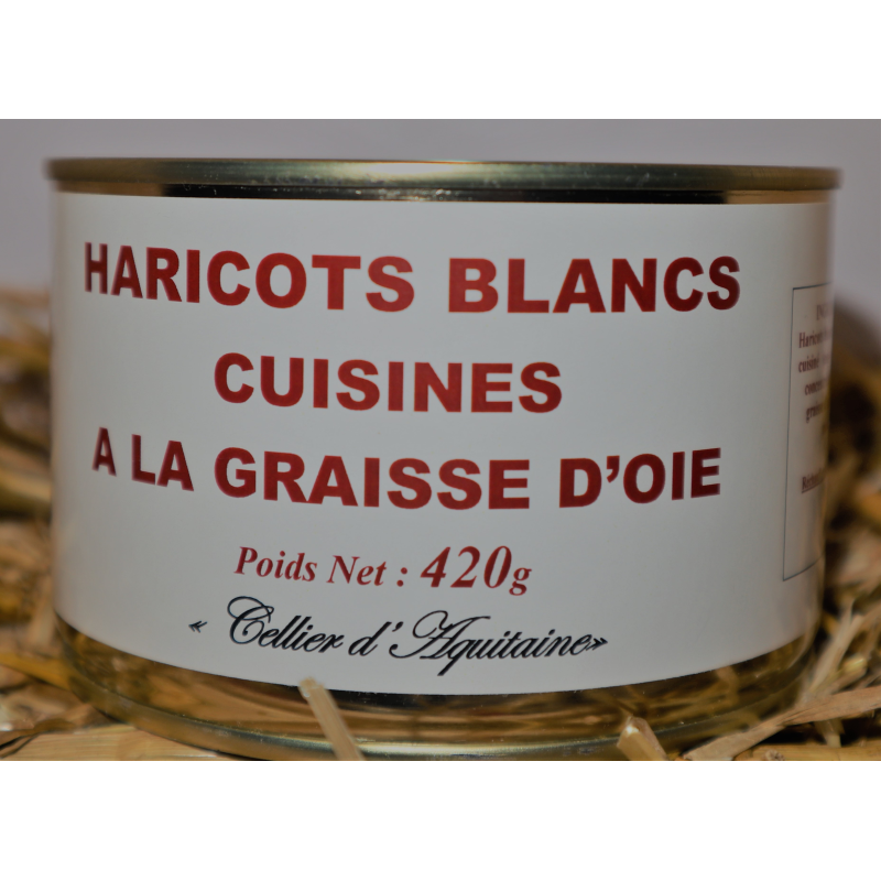 Haricots blancs cuisinés à la graisse d'oie - Épicerie fine