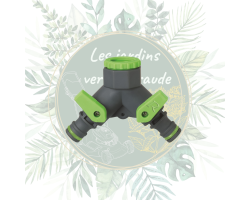 Nez de robinet 2 sorties 3/4" - 1/2" pour arrosage optimal | Jardin