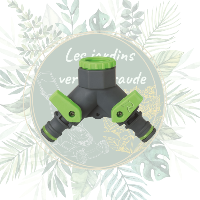 Nez de robinet 2 sorties 3/4" - 1/2" pour arrosage optimal | Jardin