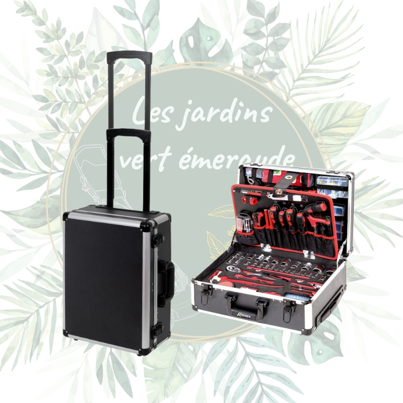 Valise d'outils sur roues - 356 pièces | Pratique et robuste