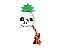 Peluche tête de mort pour chien - Halloween - Jouet amusant et interactif