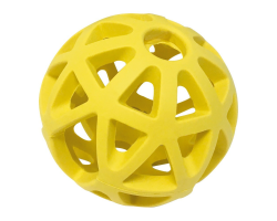 Jouet chien caoutchouc balle creuse 7cm - Gloria