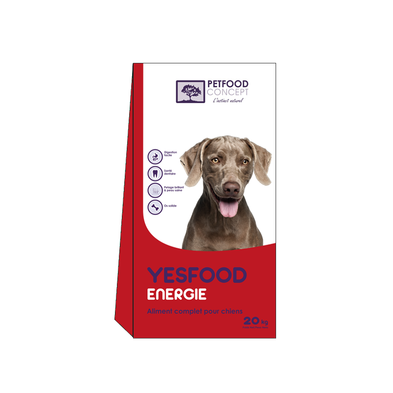 Croquettes Energie YESFOOD - Aliment haut de gamme pour chiens actifs