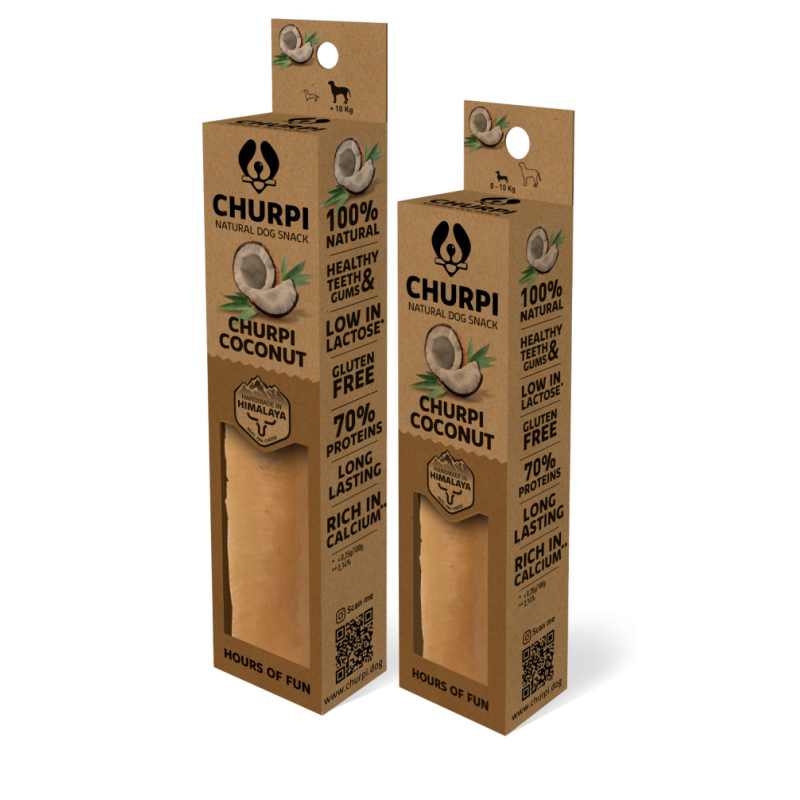 Fromage Churpi Coconut pour chien - Friandise au lait de yack et noix de coco