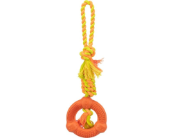 Jouet anneau avec corde pour chiens - Trixie