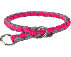 Cavo Collier semi-étrangleur fuchsia/gris pour chiens