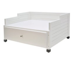 Banquette Oklahoma Blanc avec tiroir - Confort et élégance pour votre chien