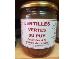 Lentilles Vertes du Puy à la Graisse de Canard - Épicerie Fine