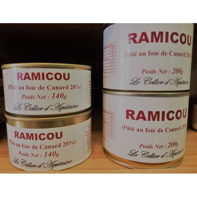 Pâte de foie de canard 20 % Ramicou - Épicerie Fine