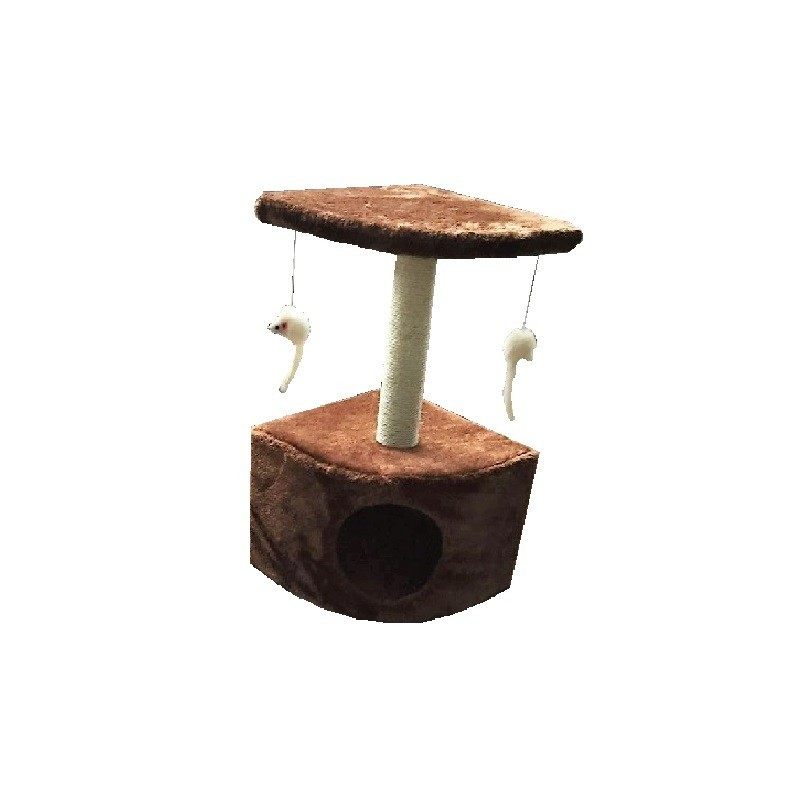 Grimpoir - Maison de jeu d'angle Mon Ami LukI - Gris pour Chats