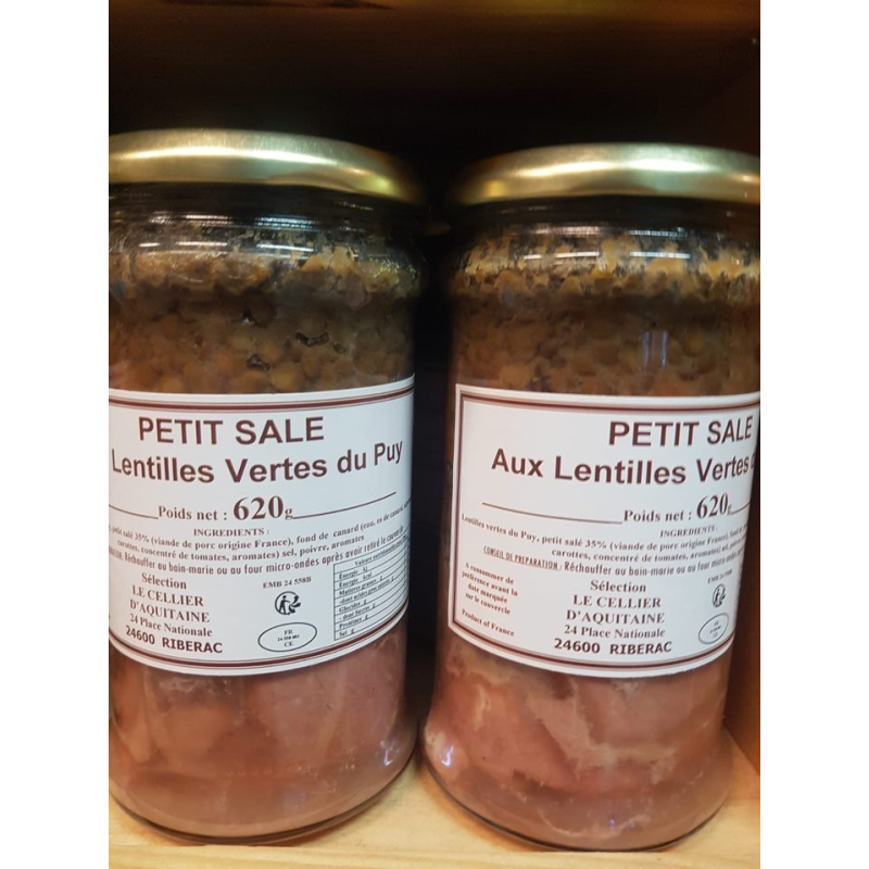 Petit Salé aux Lentilles Vertes du Puy - Épicerie Fine
