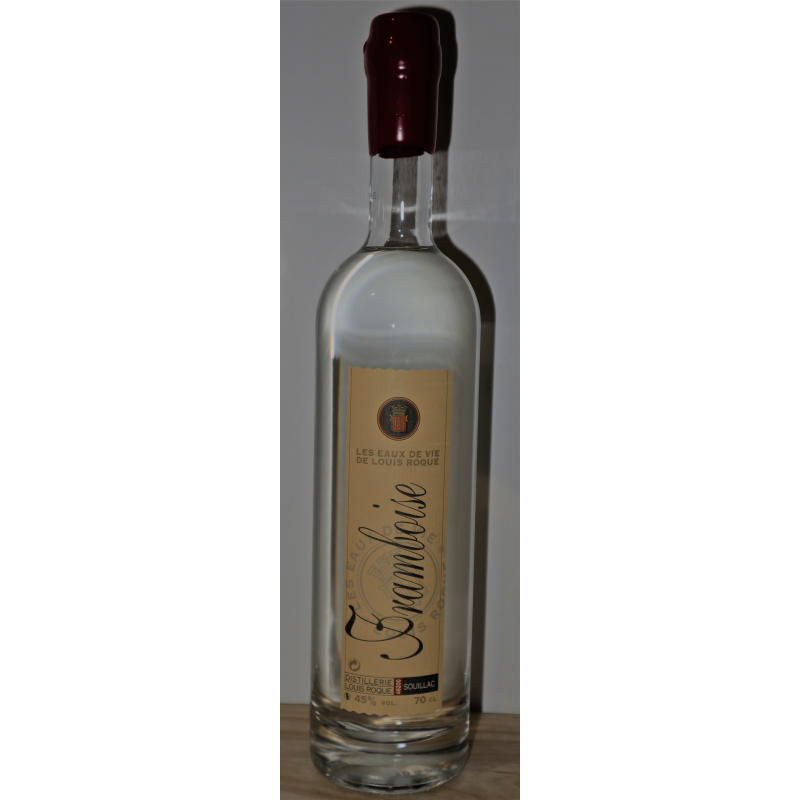 Eau de vie de framboise 70 cl 45° Louis Roque - Épicerie fine