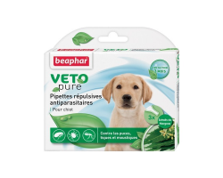Pipettes répulsives anti-parasitaires Beaphar Chiot - Protection efficace