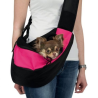Sac ventral Sling rose et noir pour chiens et chats