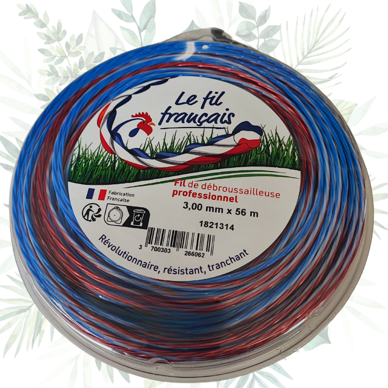 Fil de coupe hélicoïdal 3mm - 56M pour un entretien de jardin efficace