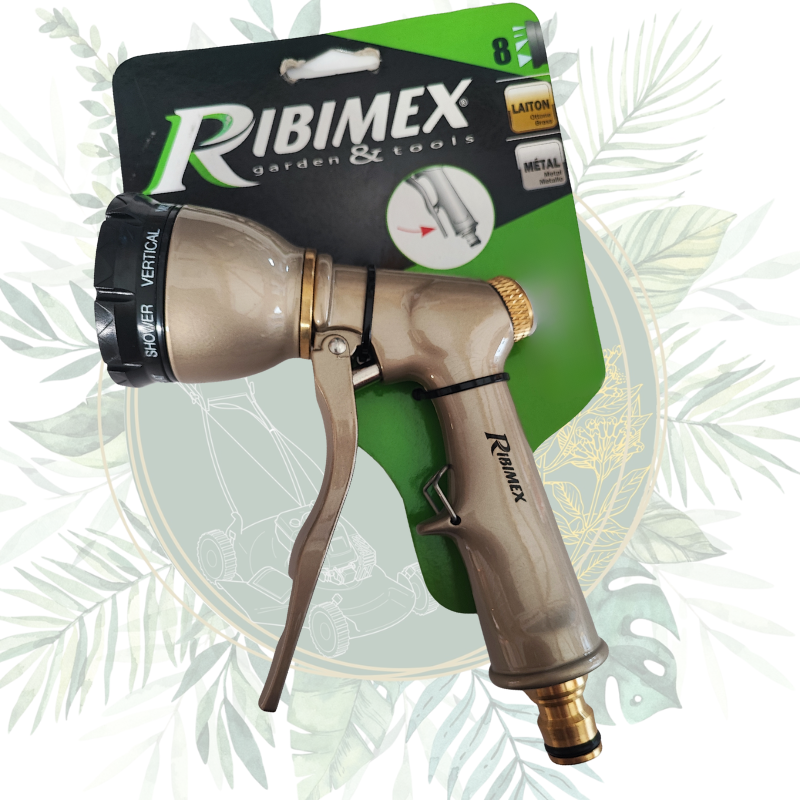 Pistolet d'arrosage multijets métal/laiton - Efficacité et confort pour votre jardin