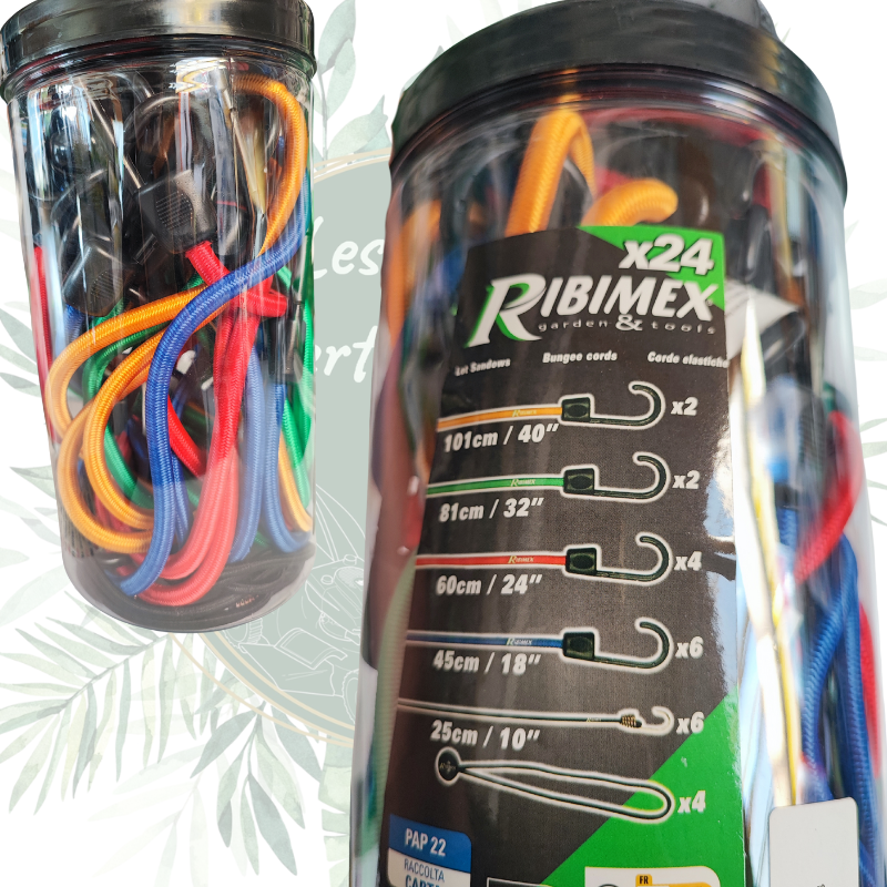 Tendeurs assortis 24 pcs - Robustesse et Polyvalence pour le Jardin