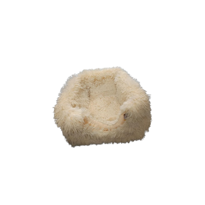 Corbeille transformable en dôme beige pour chats | Mon Ami Luki