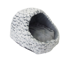 Dome velours 38 cm pour chat – Couchage cocooning et confortable