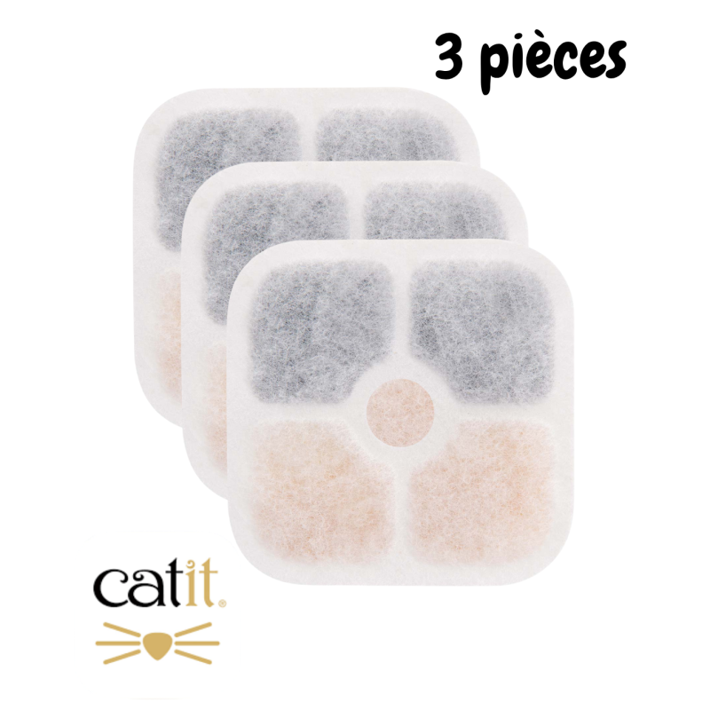 Lot de 3 filtres pour fontaine à eau Catit PIXI | Chats