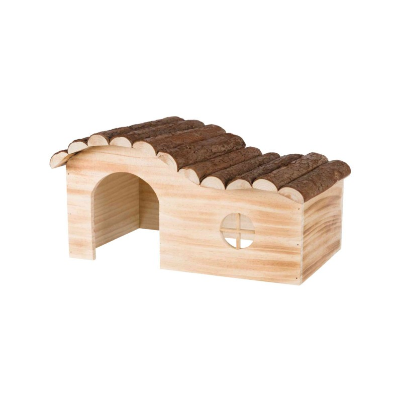 Maison rongeur Hanne - Accessoire en bois naturel pour lapins et cochons d'inde