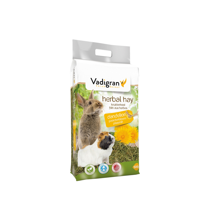 Foin de fleurs de pissenlit 0,5 kg - Vadigran | Aliment naturel pour lapins et rongeurs