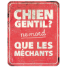 Panneau d'avertissement humoristique pour chien - Décoration de sécurité