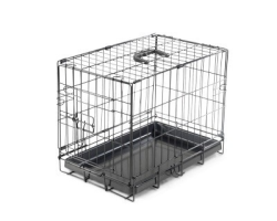 Cage métallique pliable Classic noir pour chiens | Sécurité et confort