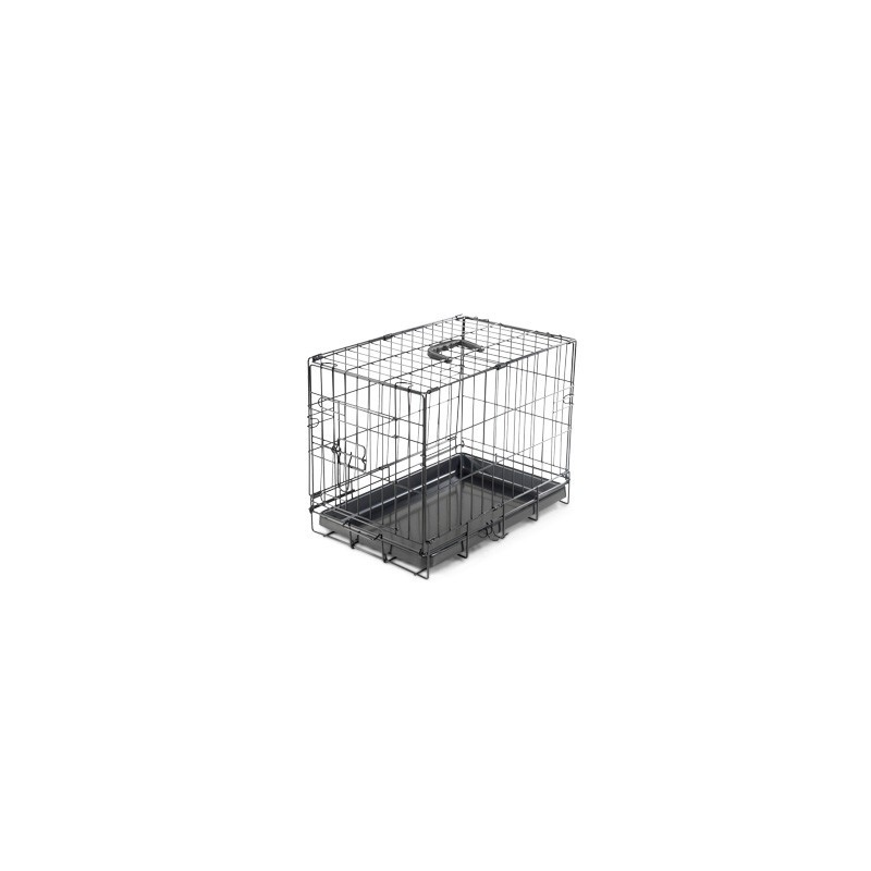 Cage métallique pliable Classic noir pour chiens | Sécurité et confort
