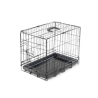 Cage métallique pliable Classic noir pour chiens | Sécurité et confort