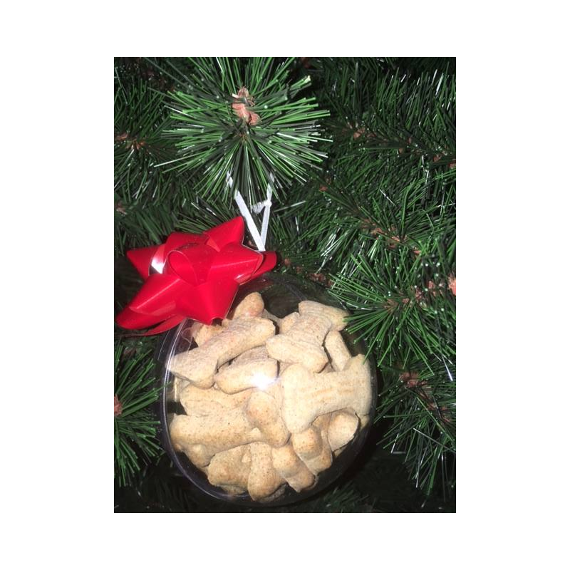 Boule de Noël 100mm biscuits pour chien AGC - Décoration festive et gourmande
