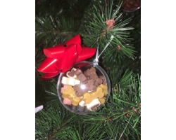 Boule de Noël 60mm BONY + BARBECUE MIX pour chien | Décoration festive et savoureuse