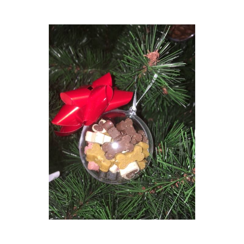 Boule de Noël 60mm BONY + BARBECUE MIX pour chien | Décoration festive et savoureuse
