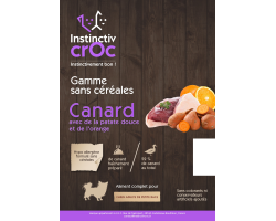 Croquettes sans céréales au canard pour chien - INSTINCTIV CROC