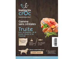 Croquettes sans céréales à la truite - INSTINCTIV CROC pour chiens