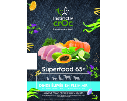 Croquettes Dinde Élevée en Plein Air Superfood - Alimentation Saine pour Chiens