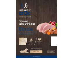 Croquettes sans céréales à la dinde pour chien sénior - INSTINCTIV CROC