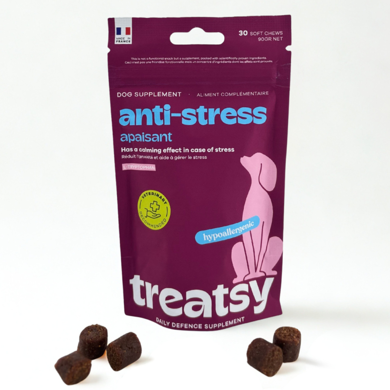 Treatsy Daily Defence Anti-stress pour Chien - 30 Bouchées de Sérénité