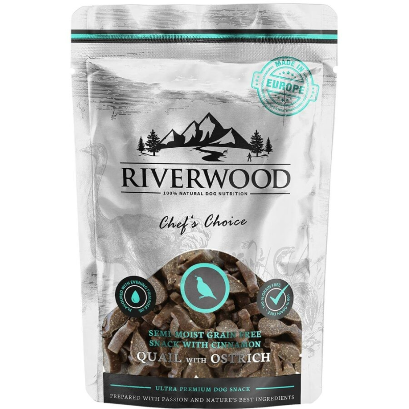 Friandises moelleuses pour chien - Caille & Autruche - Riverwood Chef’s Choice