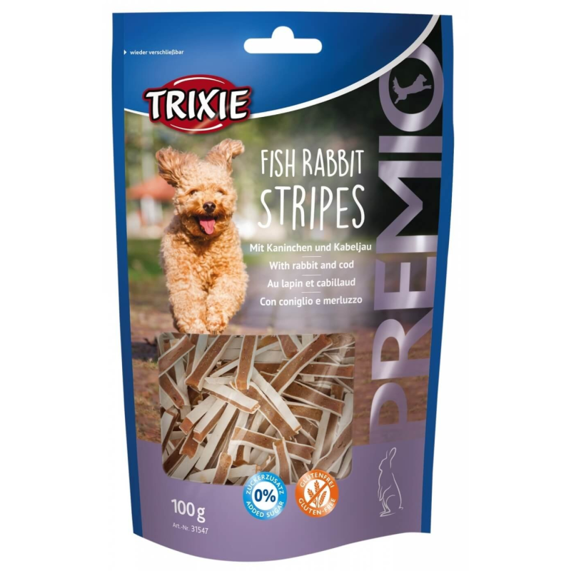 Premio Stripes avec lapin et cabillaud - Friandises pour chien Trixie
